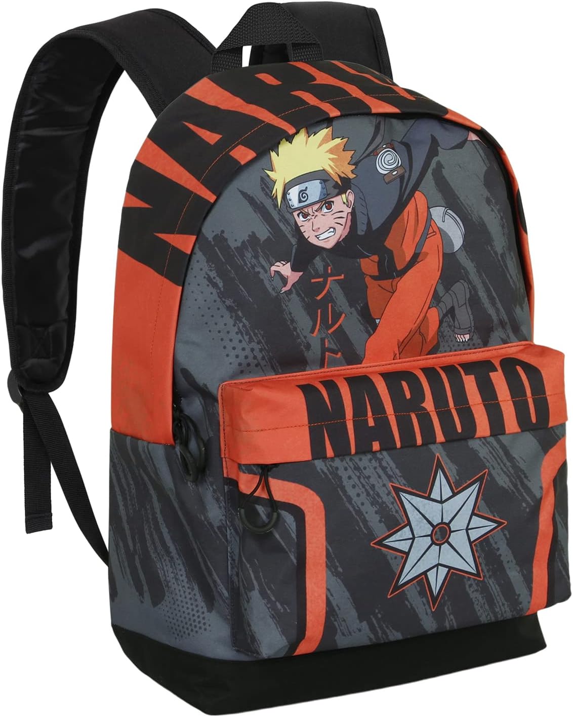Sac à dos Naruto Shuriken HS FAN 2.0 gris avec poche avant – Image 3