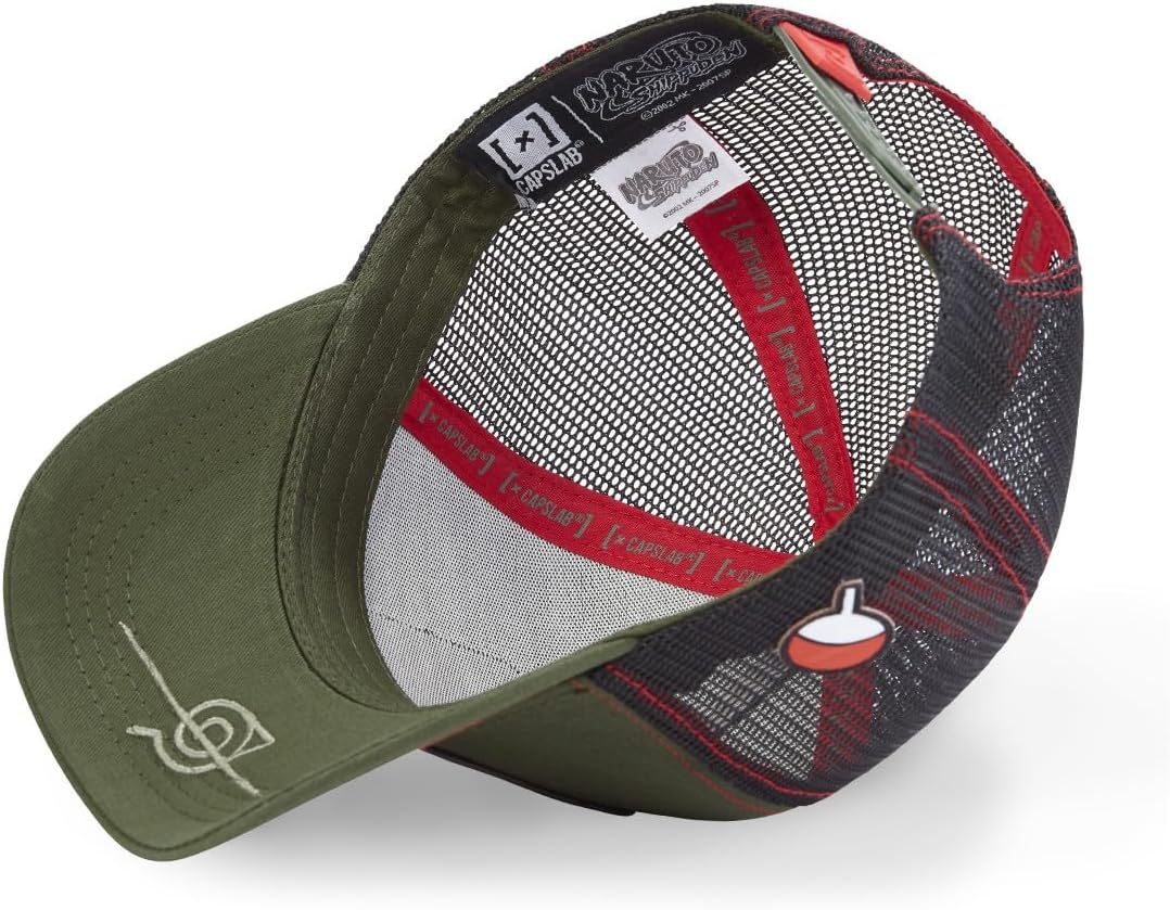 Casquette trucker Capslab Sasuke, Naruto Shippuden, olive et noir – Image 4