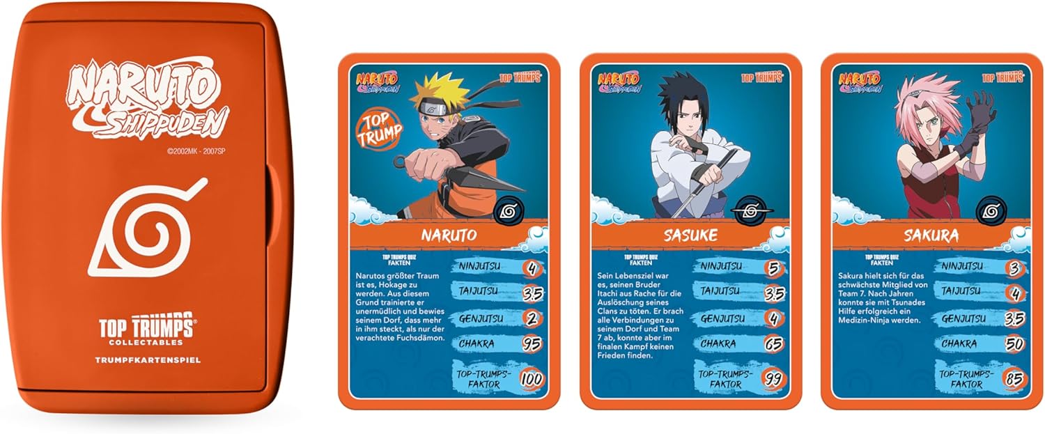 Naruto Top Trumps Collectables, jeu de cartes Winning Moves avec 30 personnages – Image 3
