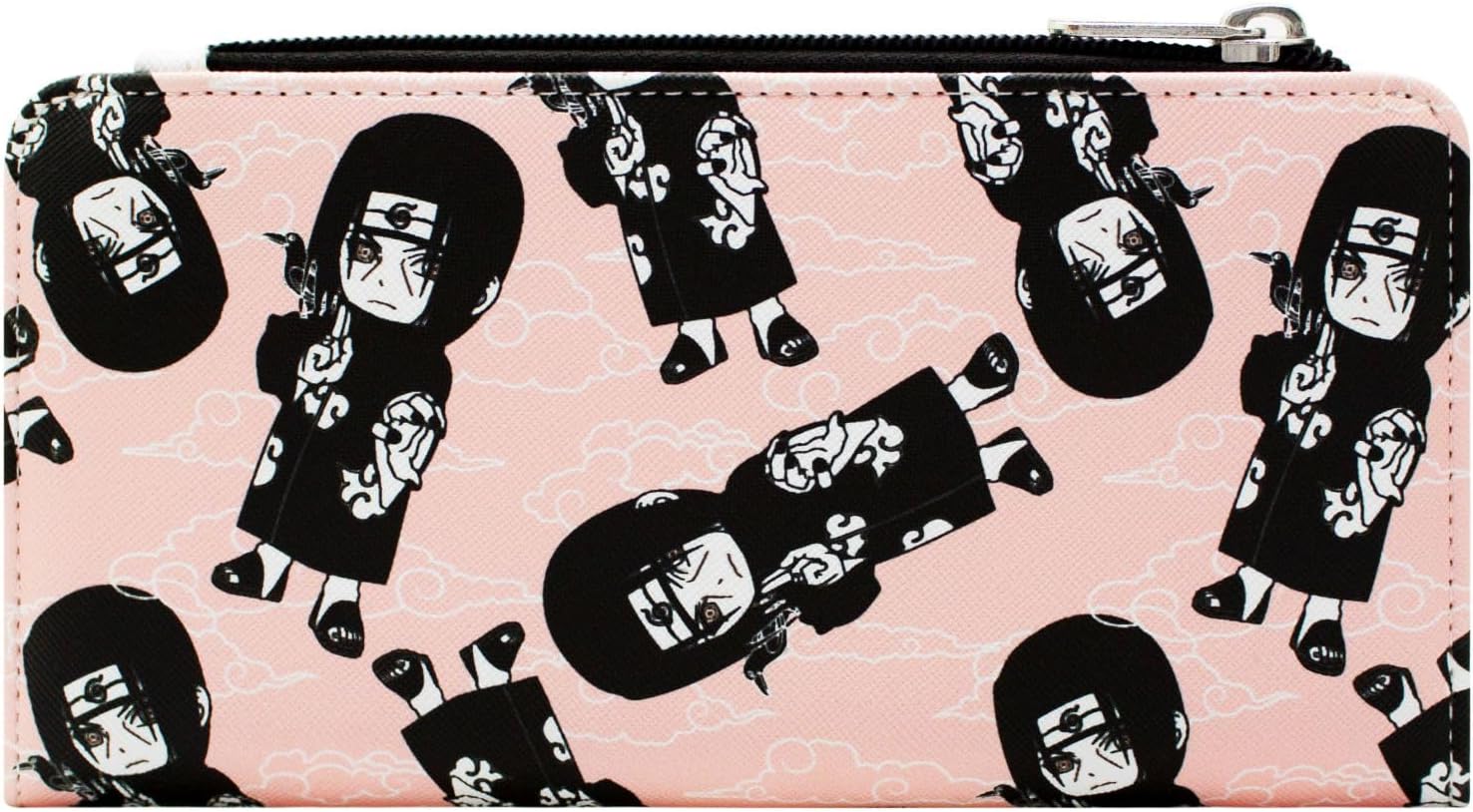 Portefeuille rose Naruto Itachi Uchiha avec poche à monnaie et porte-cartes – Image 4