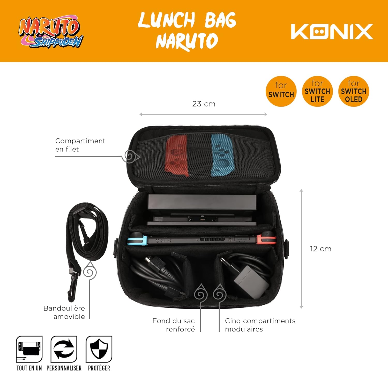 Lunch bag Naruto Shippuden Naruto et Sasuke pour Switch – Image 4
