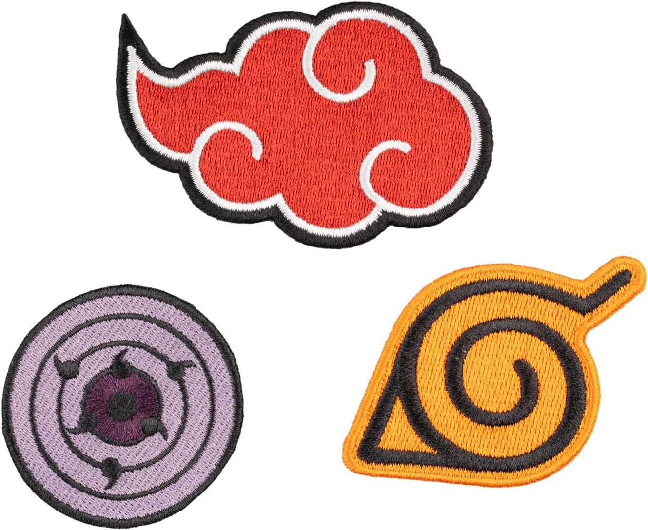 Patchs thermocollants Naruto Shippuden, lot de 3 pour tissu