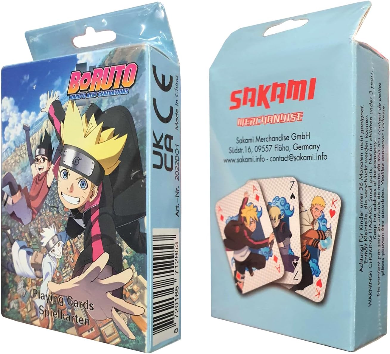 Jeu de 52 cartes SAKAMI Naruto Shippuden avec Boruto – Image 2