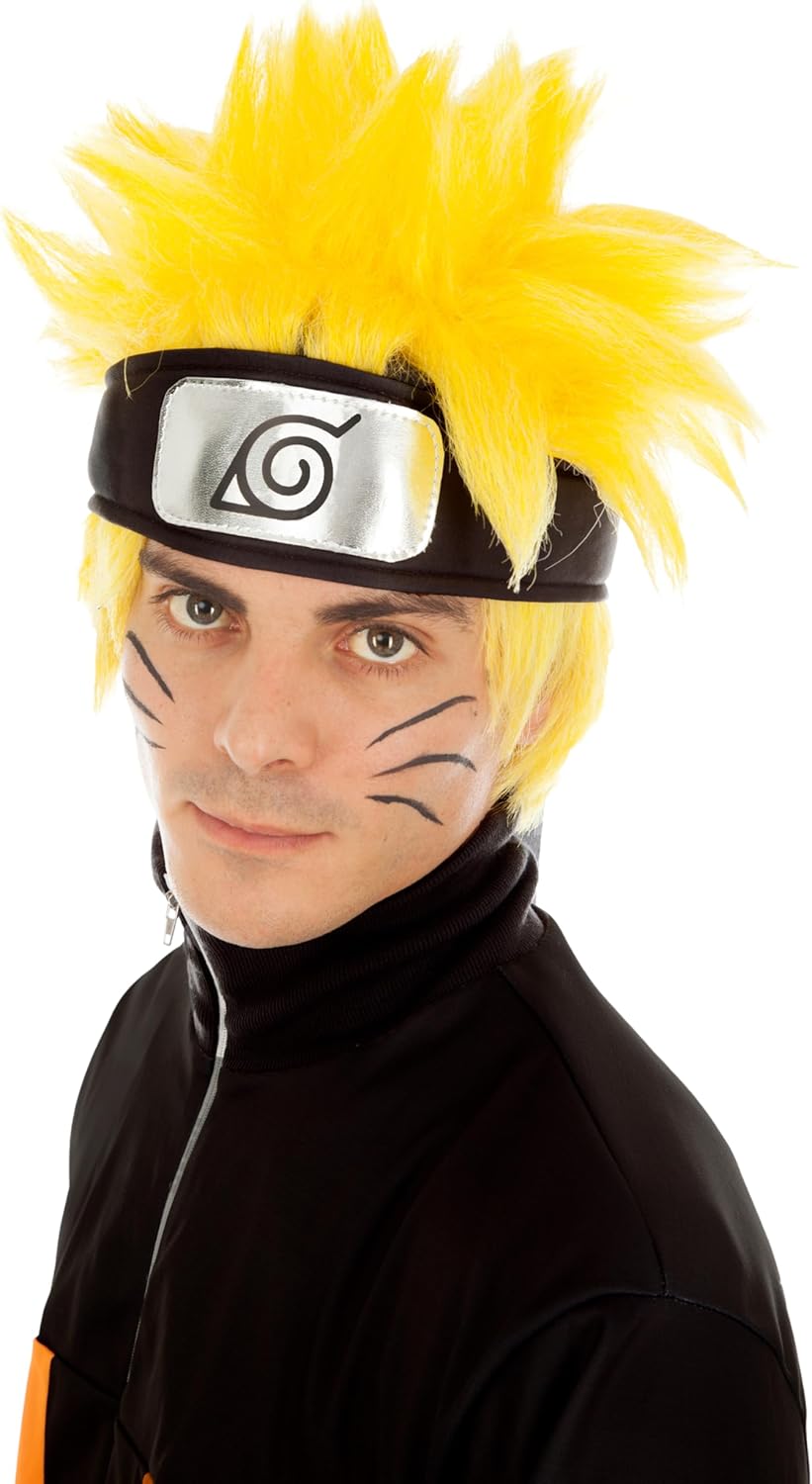 Perruque Naruto Shippuden jaune pour homme, style Naruto – Image 2