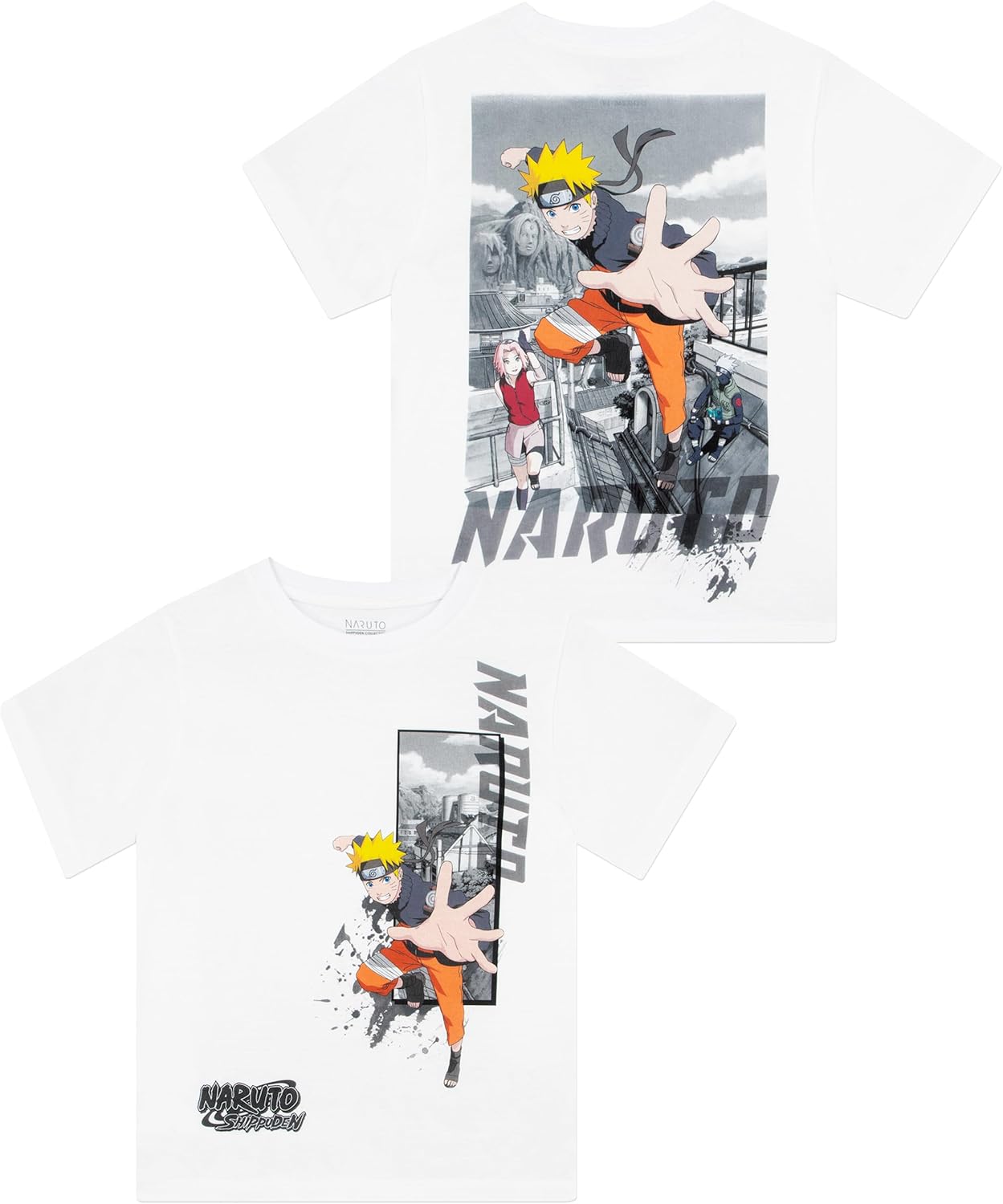 Ensemble Naruto garçon avec T-shirt à imprimé dos et short – Image 7