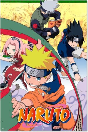 Poster mural Naruto 91,5 x 61 cm enroulé