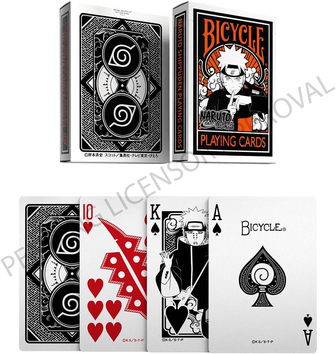 Naruto Bicycle - Jeu de 54 cartes format Poker, vert et orange – Image 4