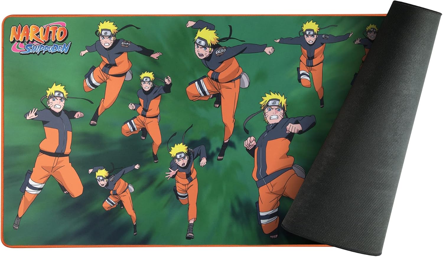 Tapis de souris gaming XXL Naruto Shippuden 90 x 46 cm, Multi Clonage Naruto vert – Image 2