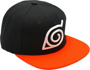 Casquette snapback Konoha noir et orange Naruto Shippuden