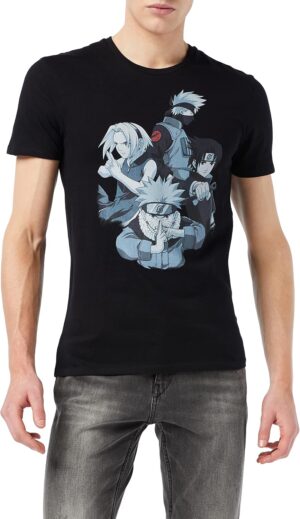 T-shirt homme Naruto Kakashi, tailles S et XL