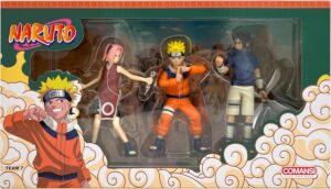 Set Naruto de 3 figurines non articulées Naruto, Sasuke et Sakura 10 cm