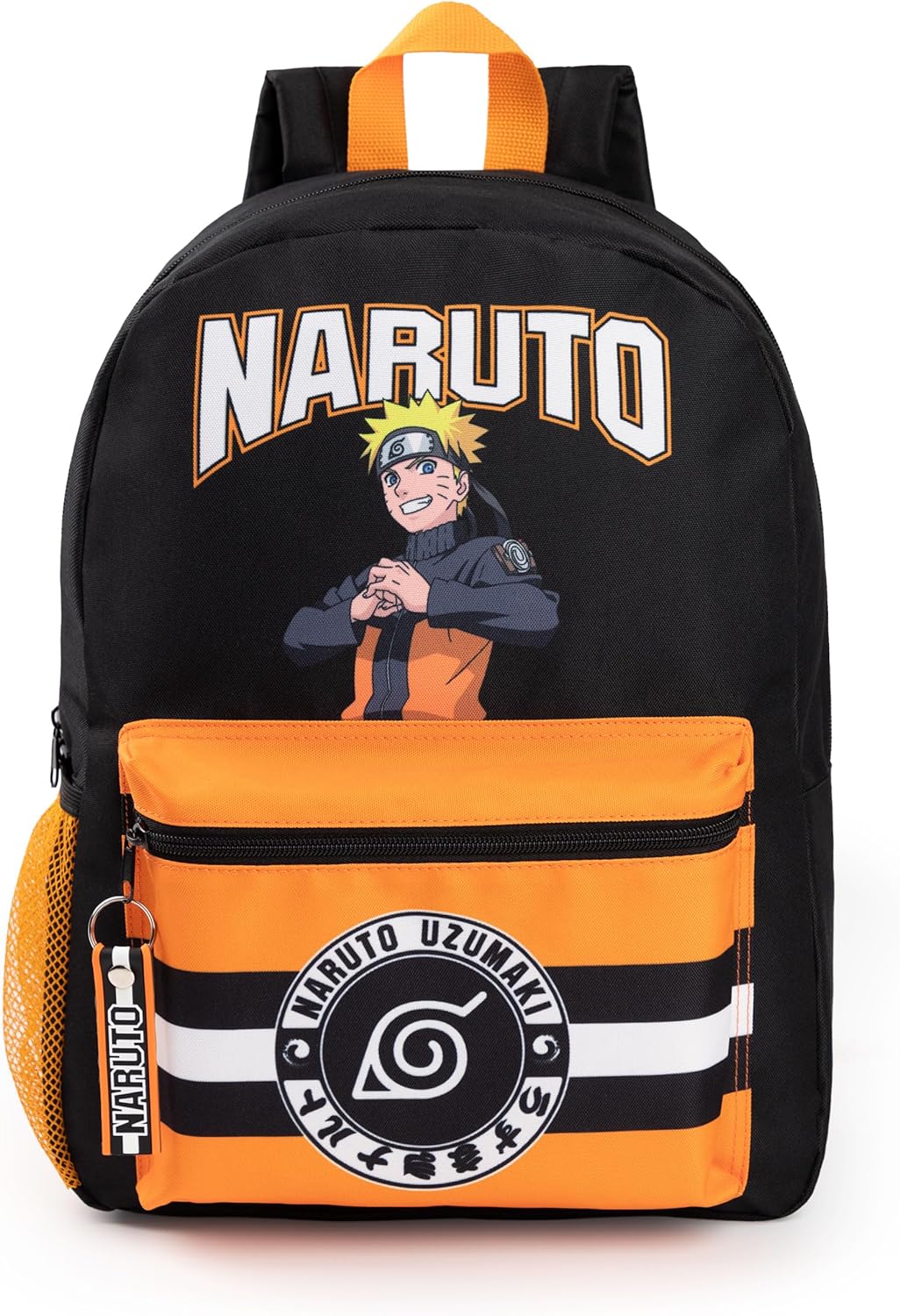 Sac à dos Naruto Shippuden Uzumaki Hokage noir et orange