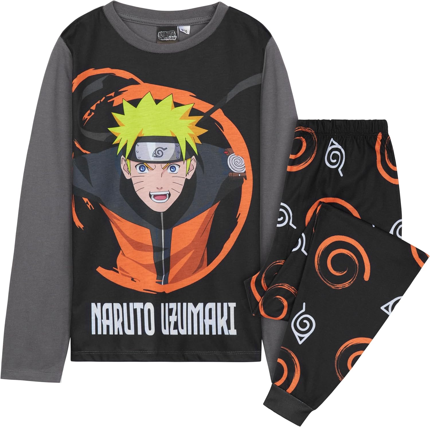 Pyjama enfant Naruto imprimé avec haut long manche et pantalon – Image 2