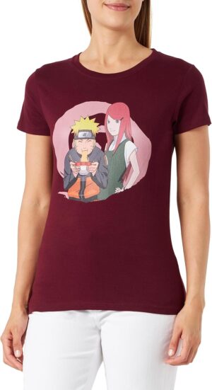 Crop top femme Burgundy Naruto Shippuden « Mother's Day With Naruto »