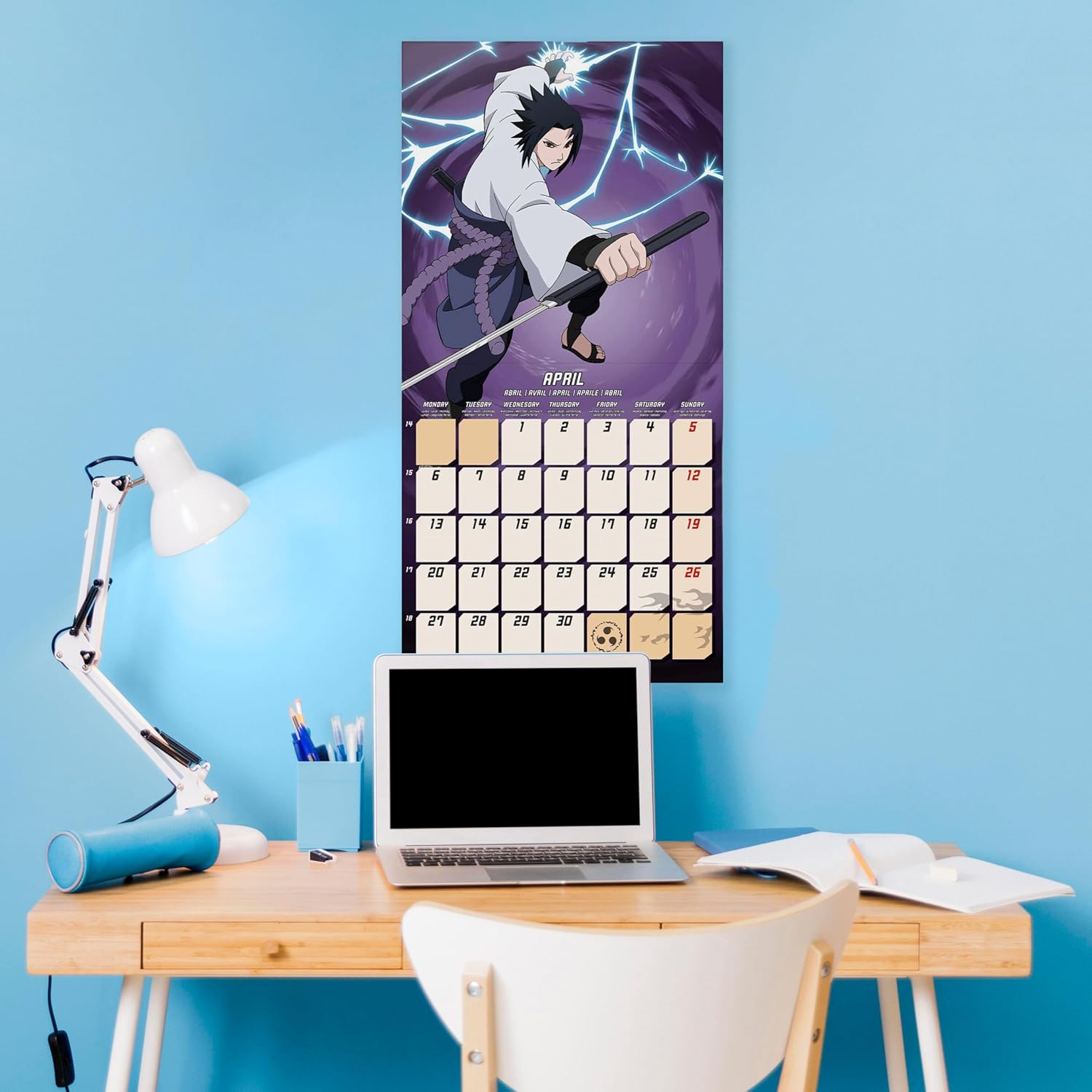 Calendrier mural Naruto 2026 mensuel 30x60cm – Image 5