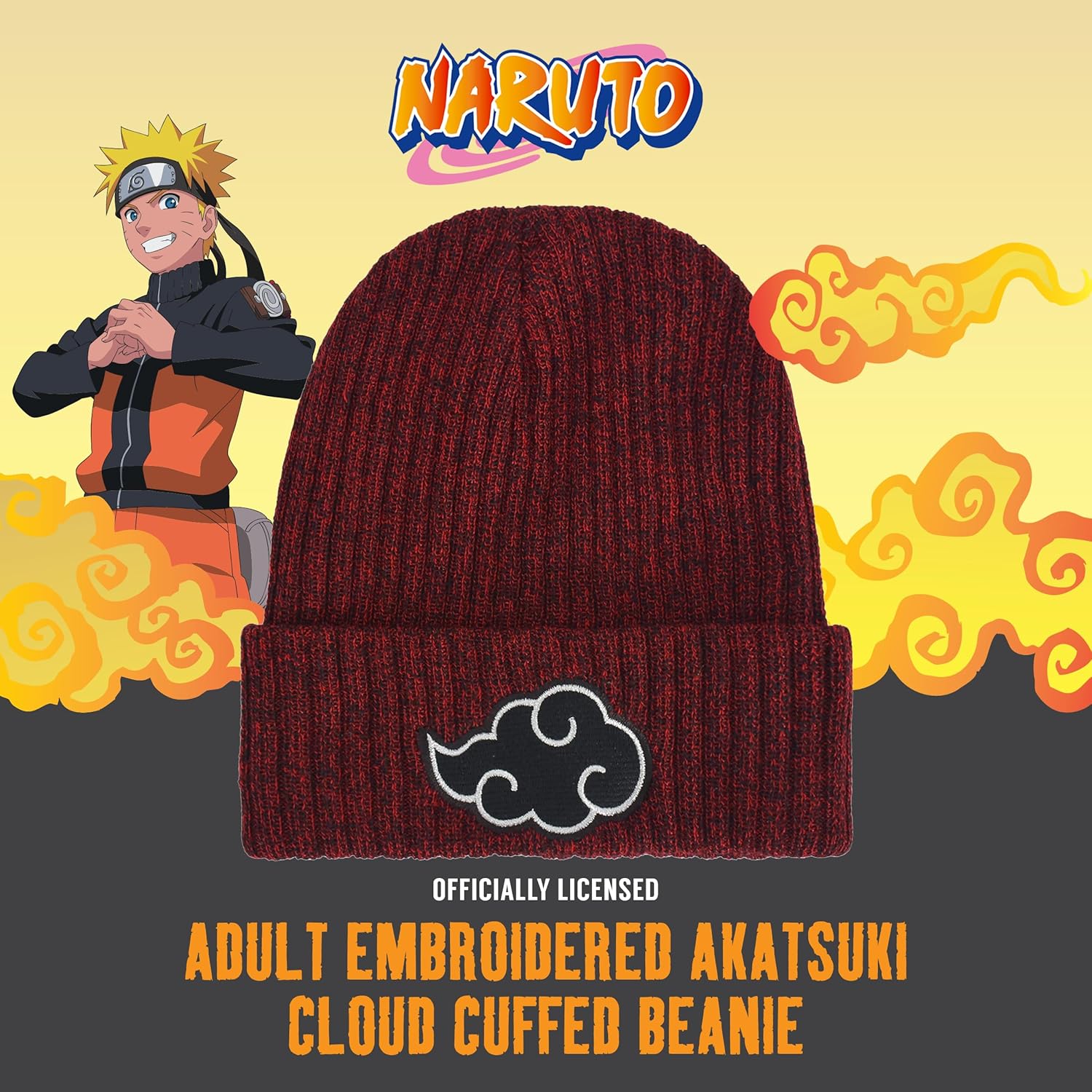Bonnet Naruto Akatsuki multicolore taille unique mixte – Image 2