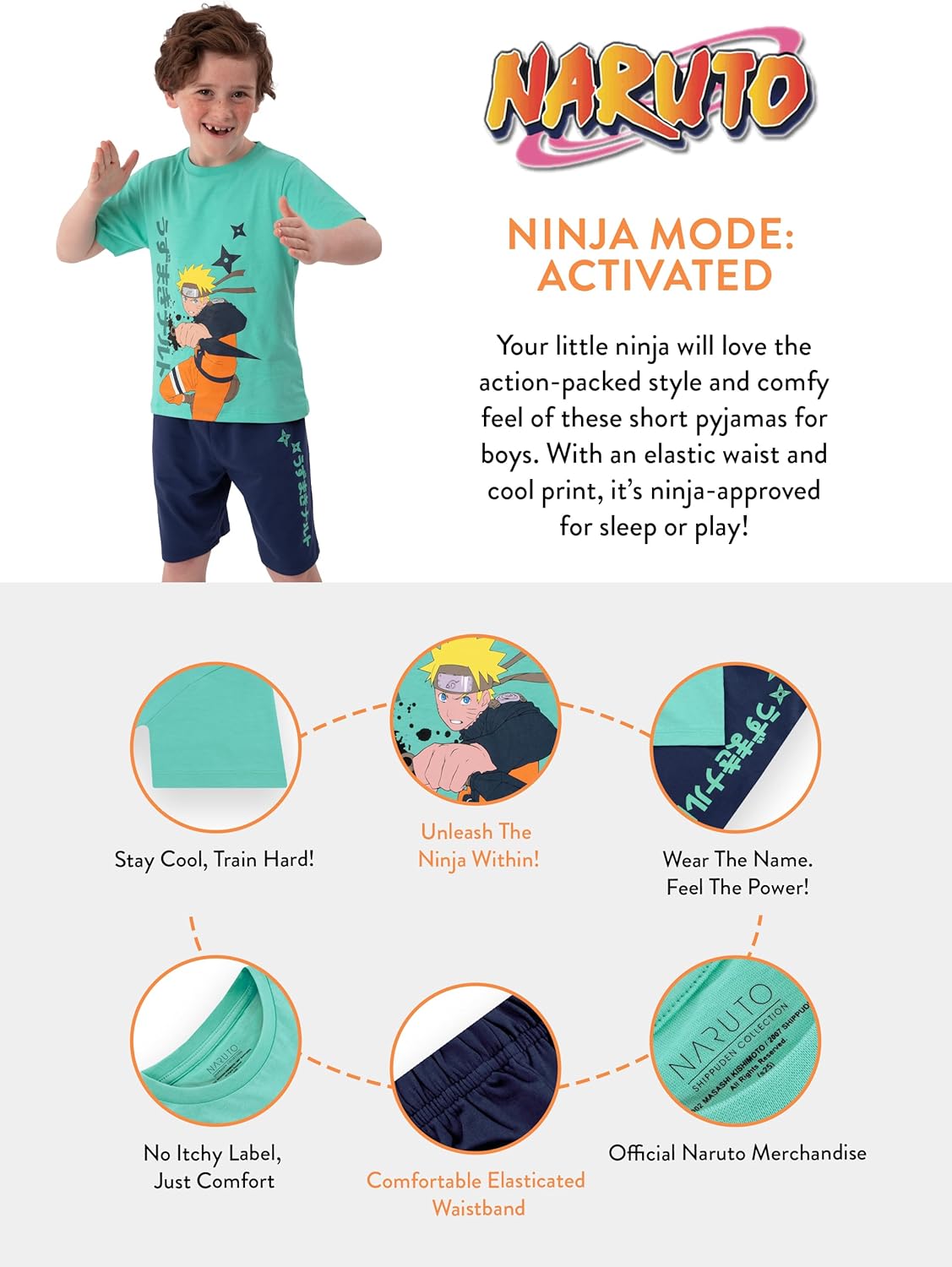 Pyjama court Naruto garçon en coton à manches courtes – Image 6