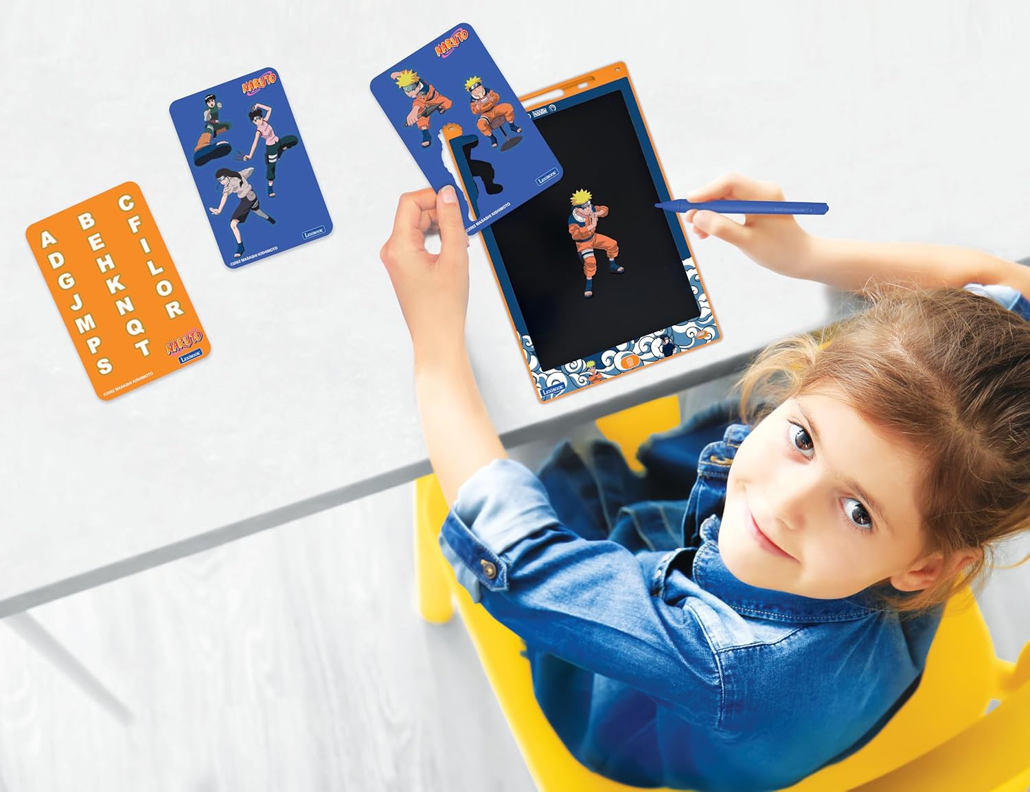 Ardoise magique Naruto Lexibook avec écran 28 cm et 6 pochoirs – Image 3