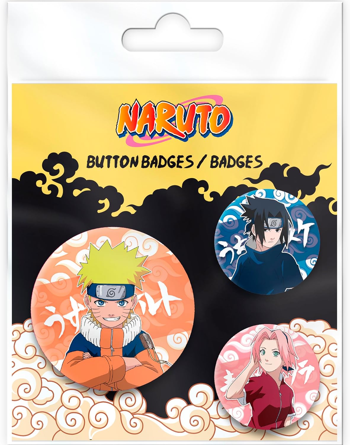 Pack de badges NARUTO avec Naruto, Sasuke et Sakura – Image 2
