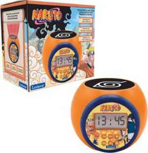 Réveil projecteur Naruto Lexibook avec écran LCD et Snooze RL977NA