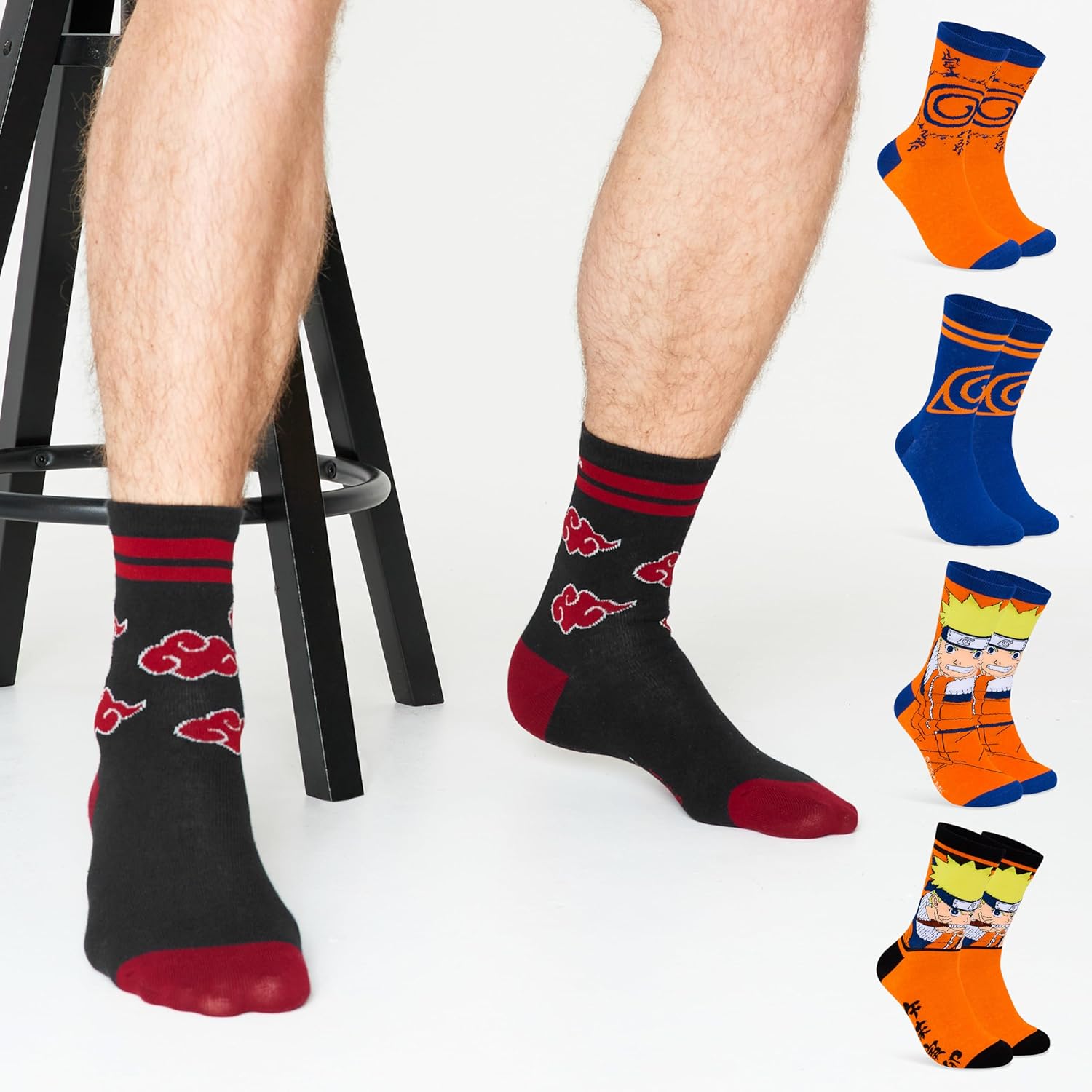 Coffret Naruto de 5 paires de chaussettes fantaisie homme 40-46 – Image 6