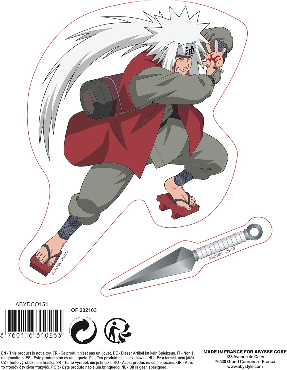 Stickers Naruto et Jiraiya SHP 16x11cm ABYstyle – Image 3