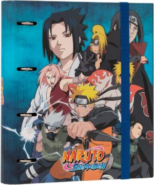 Classeur rigide A4 Naruto Shippuden à 4 anneaux