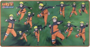 Tapis de souris gaming XXL Naruto Shippuden 90 x 46 cm, Multi Clonage Naruto vert