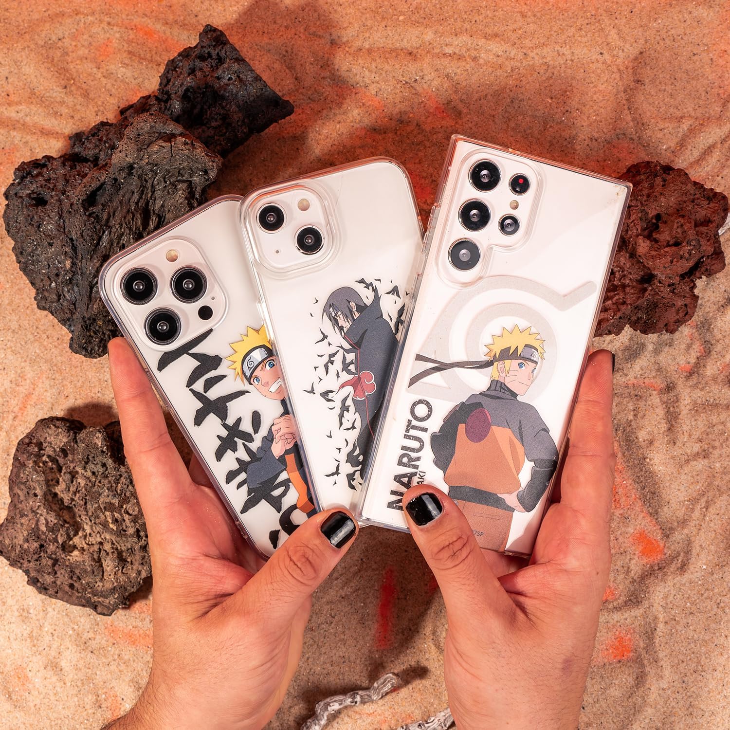 Coque Naruto Akatsuki en silicone liquide noir pour iPhone – Image 4