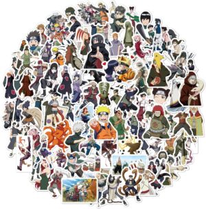 Autocollants Naruto en vinyle imperméables, lot de 100