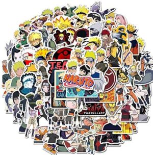 Lot de 100 autocollants Naruto en vinyle étanches pour skateboard et ordinateur portable