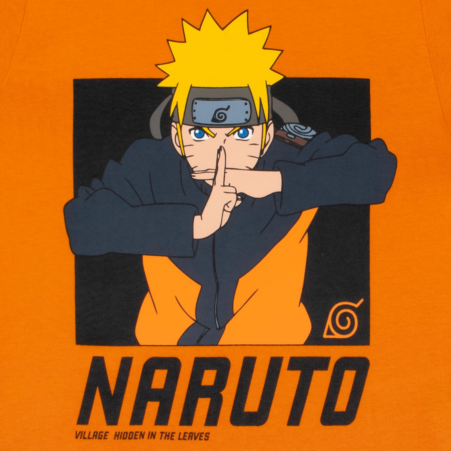 T-shirt garçon Naruto Uzumaki avec caractères japonais noirs – Image 8