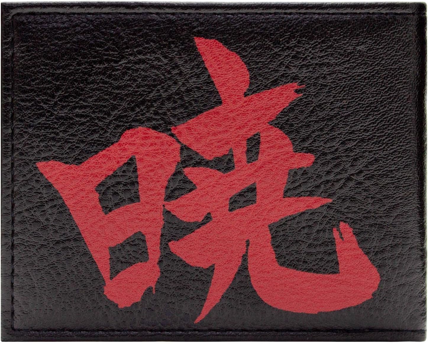 Portefeuille bi-fold Naruto Akatsuki noir avec emblème nuage en métal – Image 4