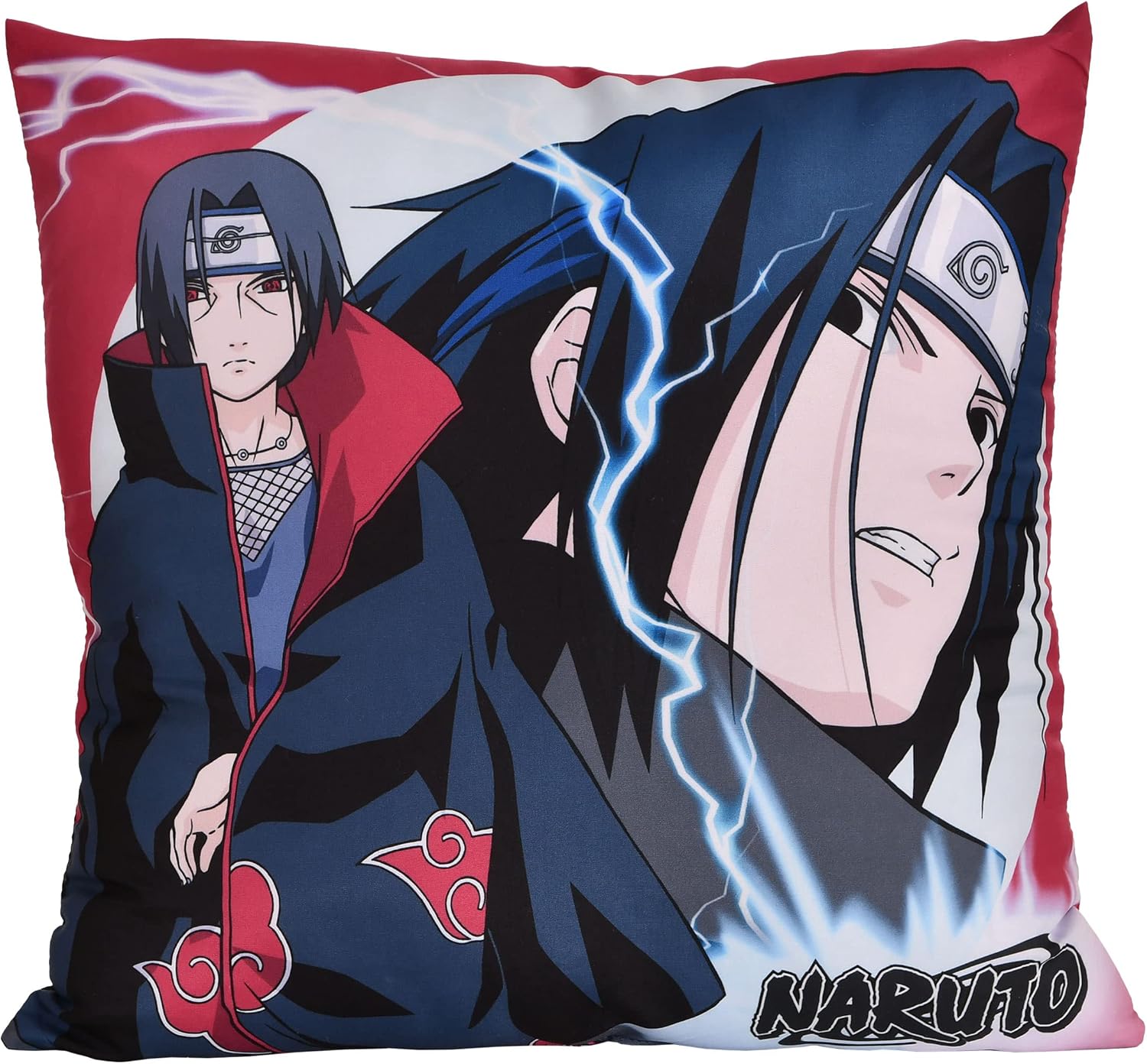 Coussin Naruto motif Itachi rouge noir format 40