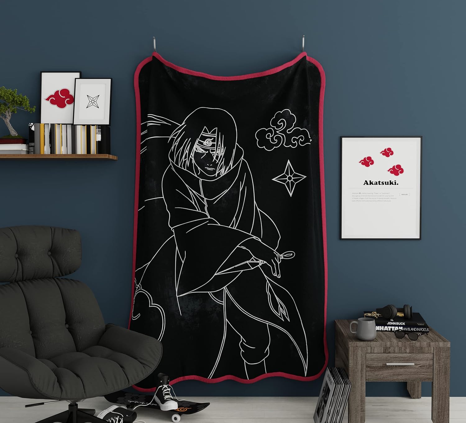 Couverture Naruto Itachi en micro raschel 116,8 x 152,4 cm – Image 5