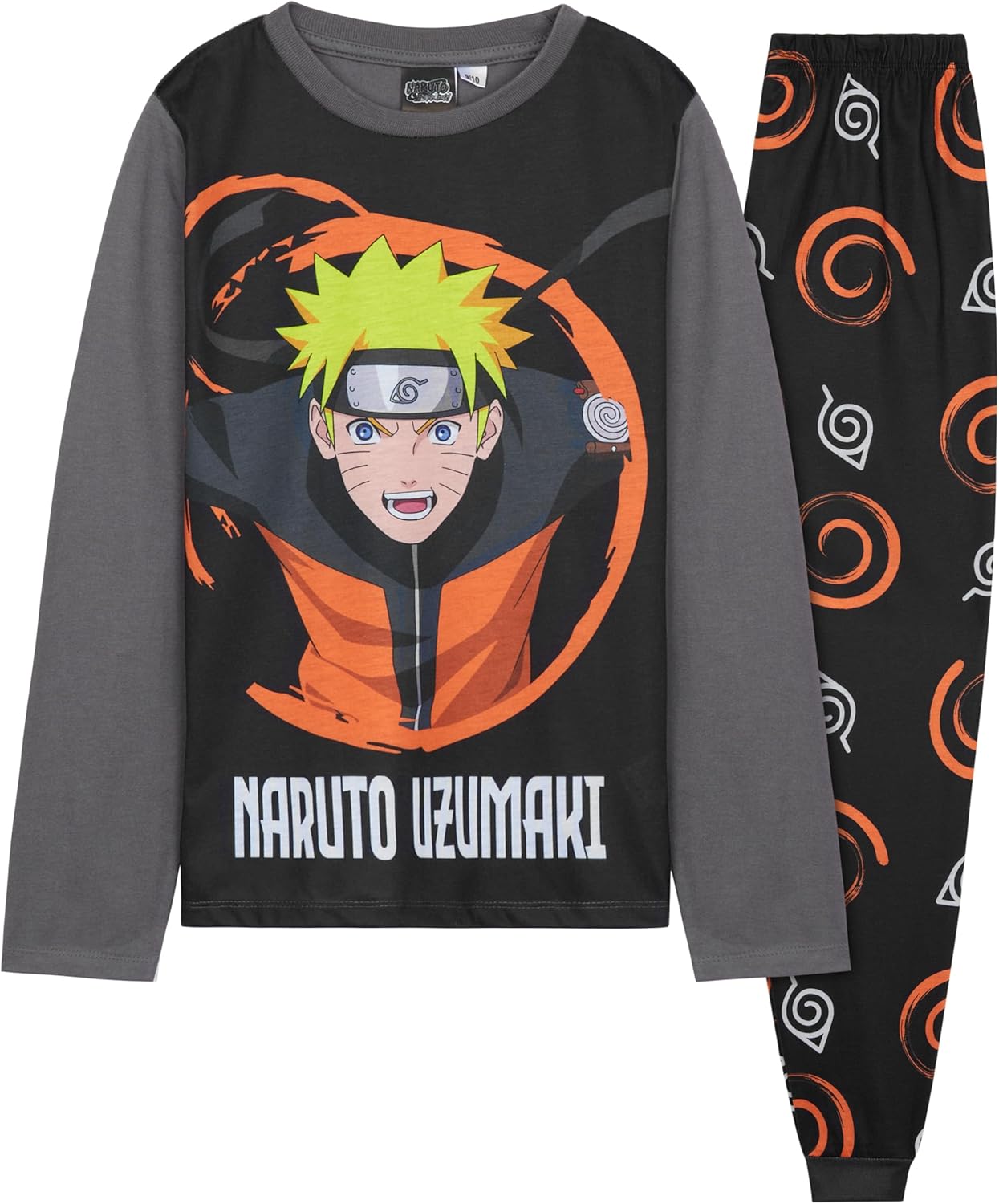 Pyjama enfant Naruto imprimé avec haut long manche et pantalon – Image 4