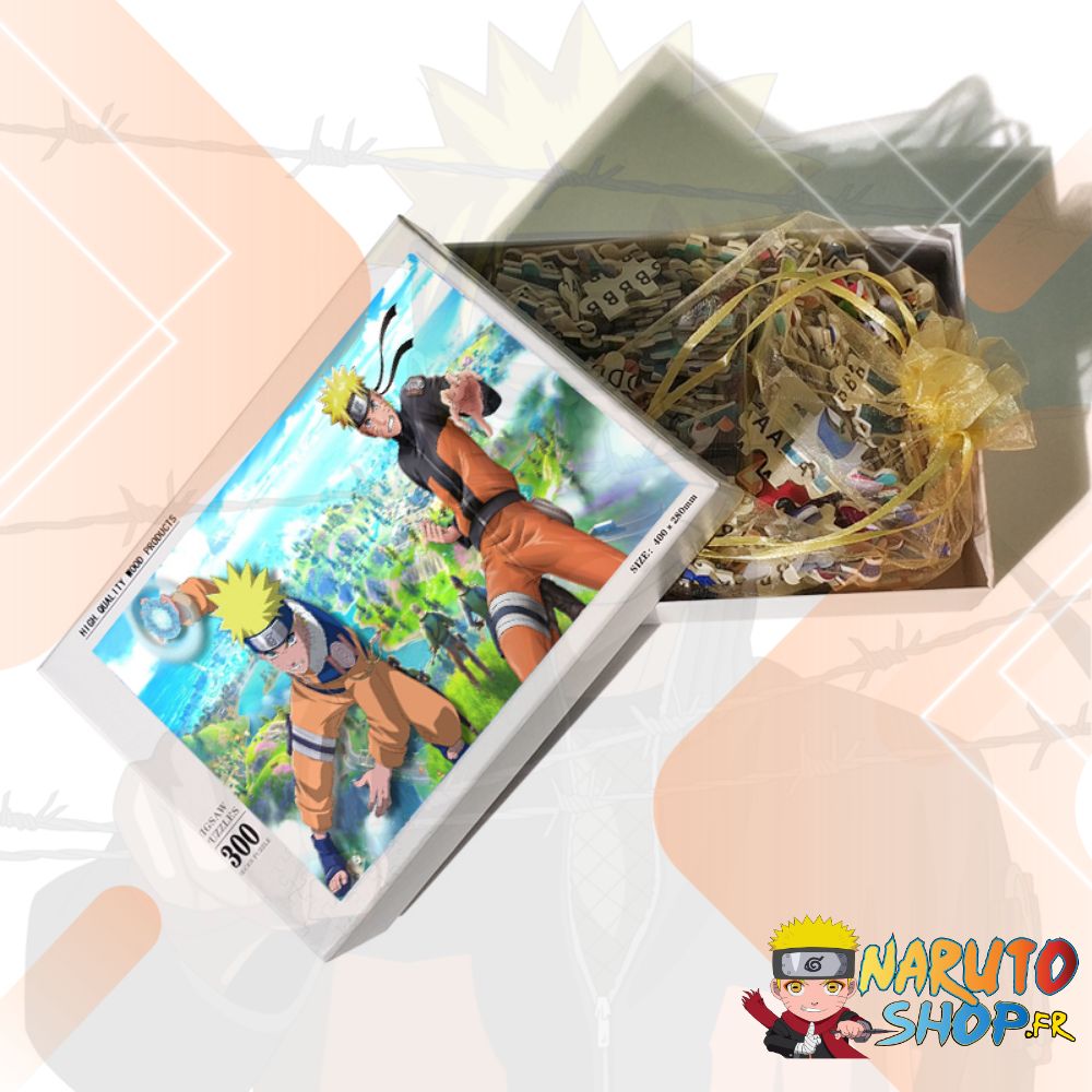 Puzzle Quiz Naruto enfant et Naruto Shippuden en bois