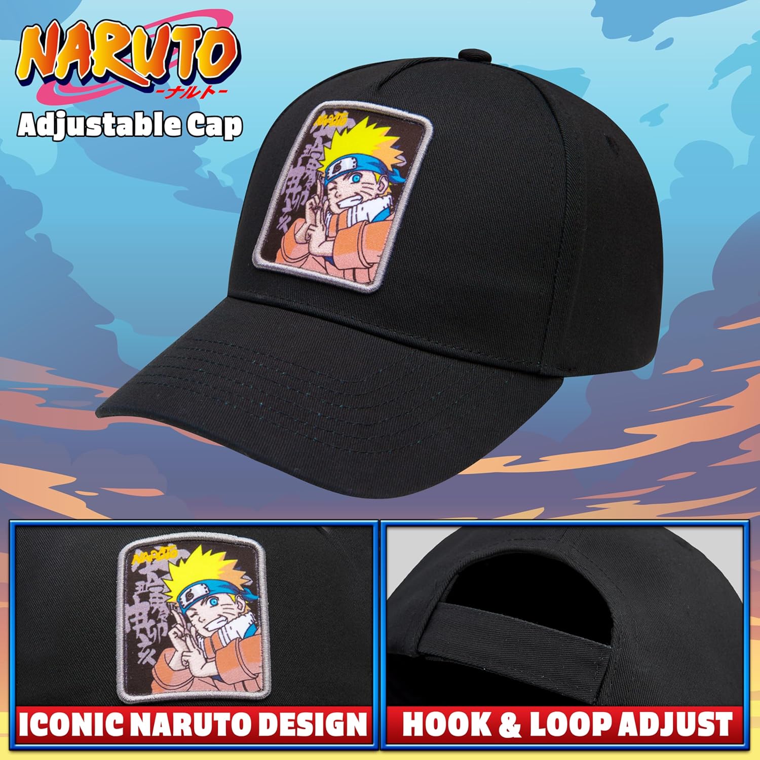 Casquette trucker snapback Naruto taille unique – Image 3