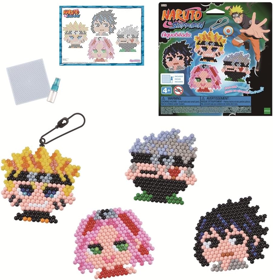 Kit porte-clés Aquabeads Naruto avec 1 000 perles en 25 couleurs – Image 2