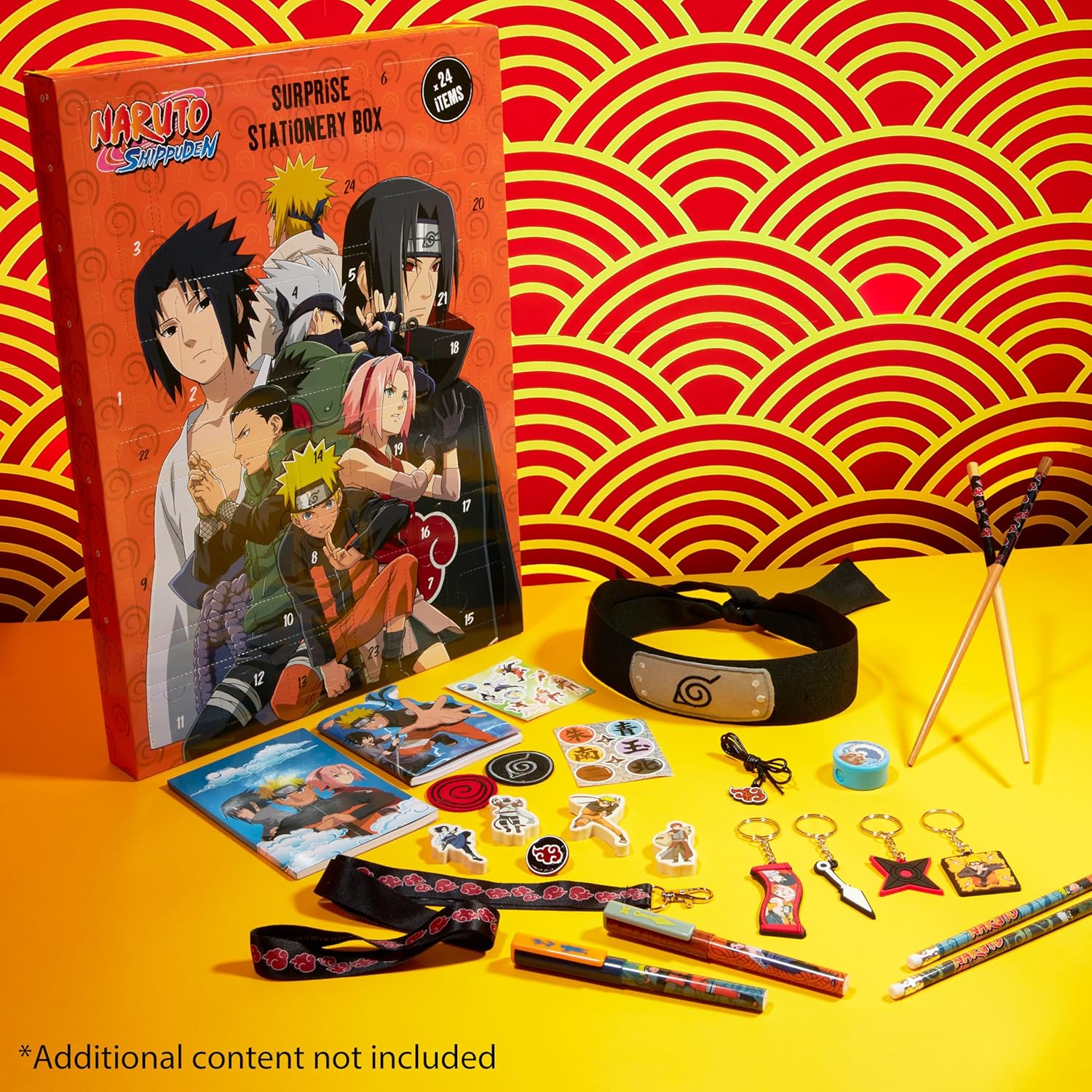 Calendrier de l'Avent Naruto 2025 orange avec 24 surprises papeterie – Image 2