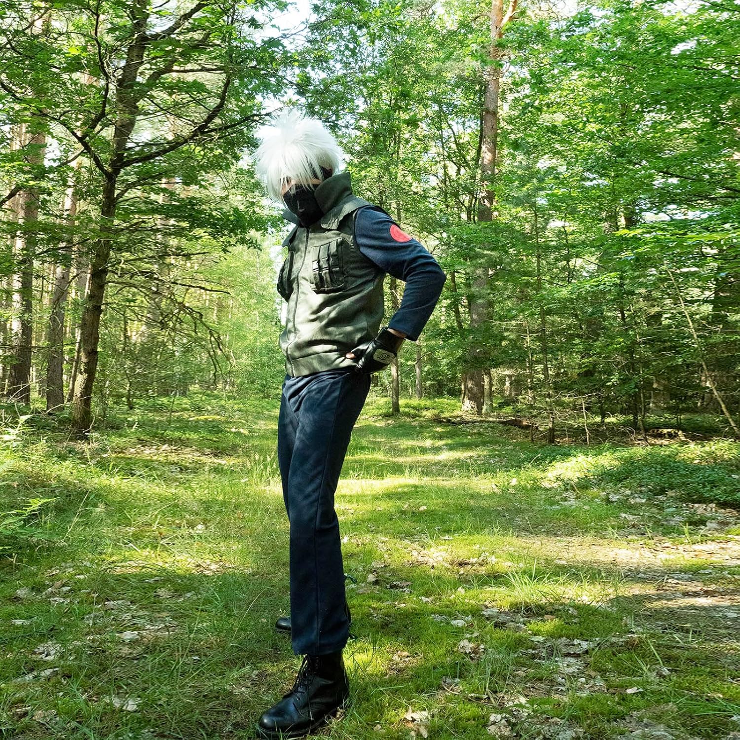 Costume cosplay Naruto Kakashi Hatake uniforme ninja Jônin taille M – Image 8