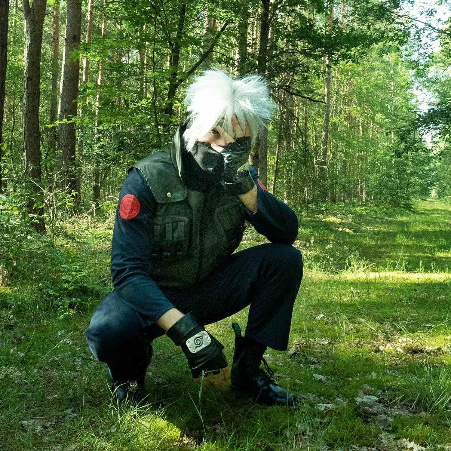 Costume cosplay Naruto Kakashi Hatake uniforme ninja Jônin taille M – Image 7