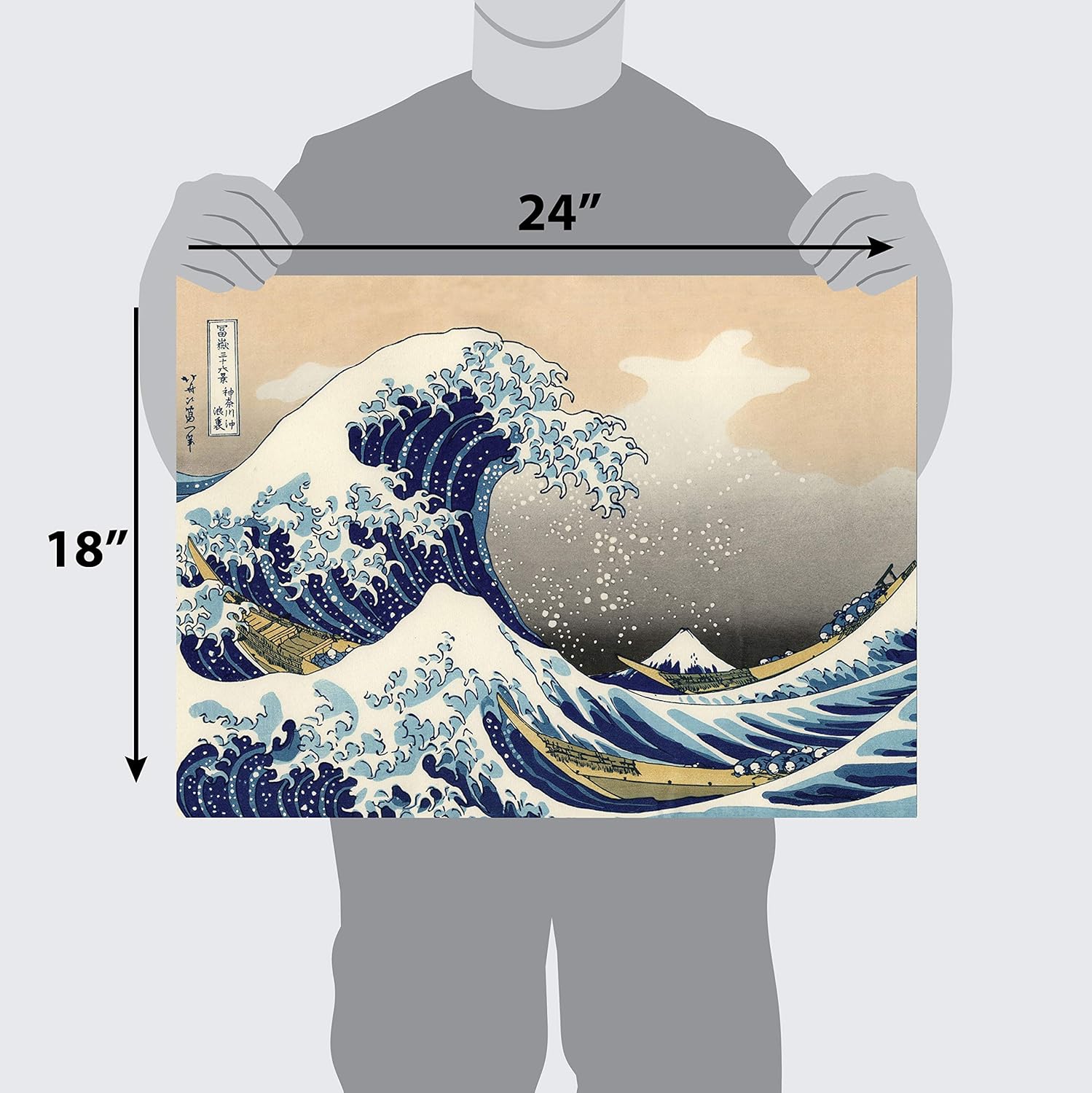 Naruto, lot de 2 affiches japonaises laminées Hokusai et Hiroshige 45,7 x 61 cm – Image 2