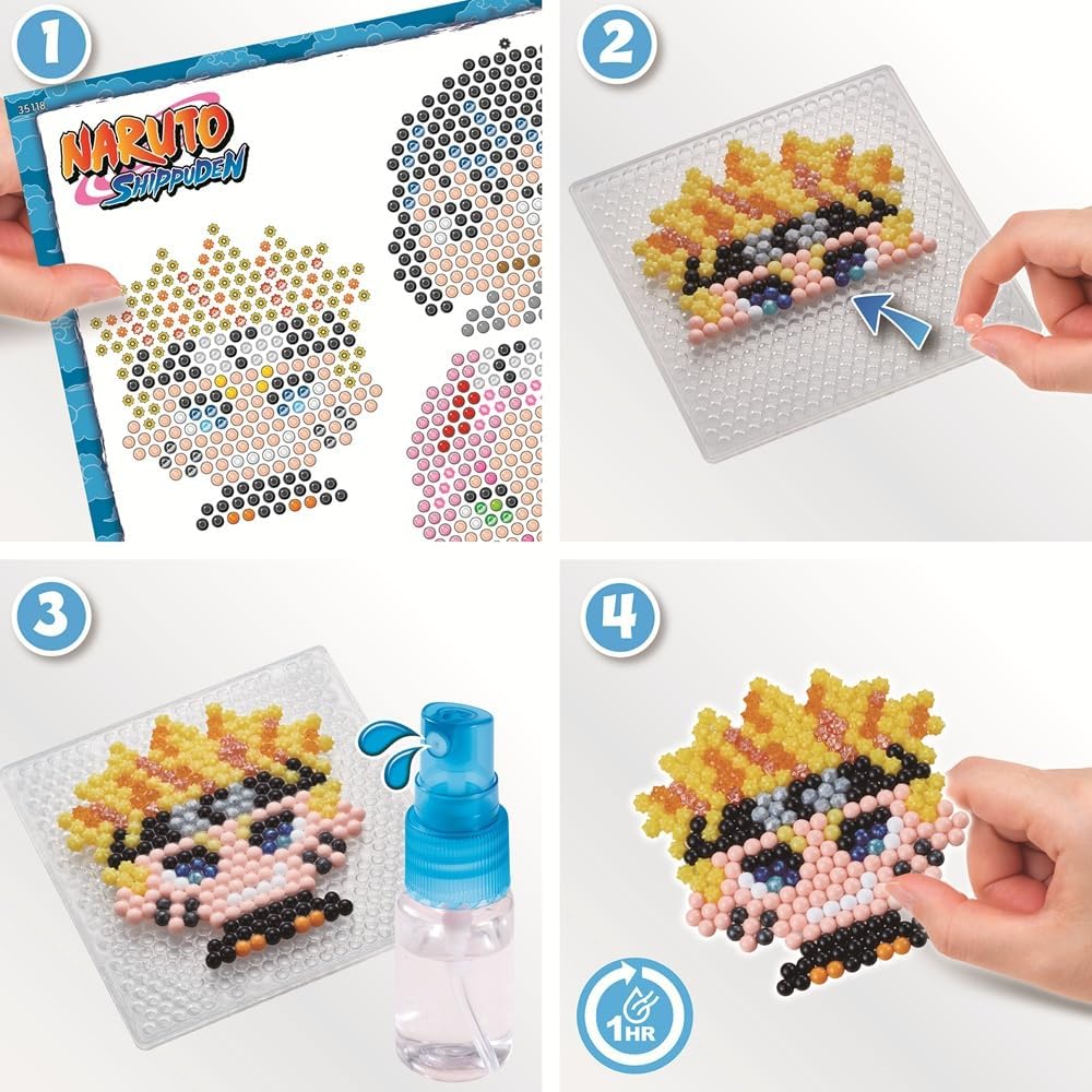 Kit porte-clés Aquabeads Naruto avec 1 000 perles en 25 couleurs – Image 3