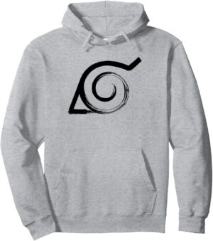 Sweat à capuche Naruto Shippuden Village anti-feuille, col tissé
