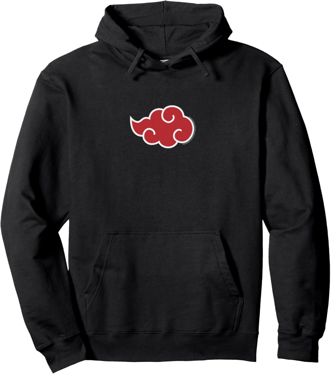 Sweat à capuche Naruto Shippuden au symbole Akatsuki nuage rouge centré