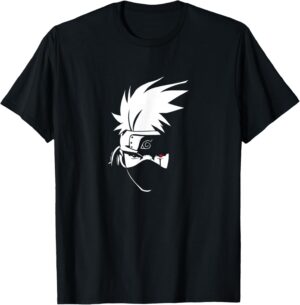 T-shirt Kakashi Head Naruto Shippuden pour Femme et Fille