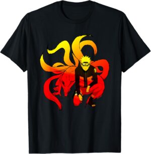 T-shirt Naruto Shippuden avec Naruto et 9 queues