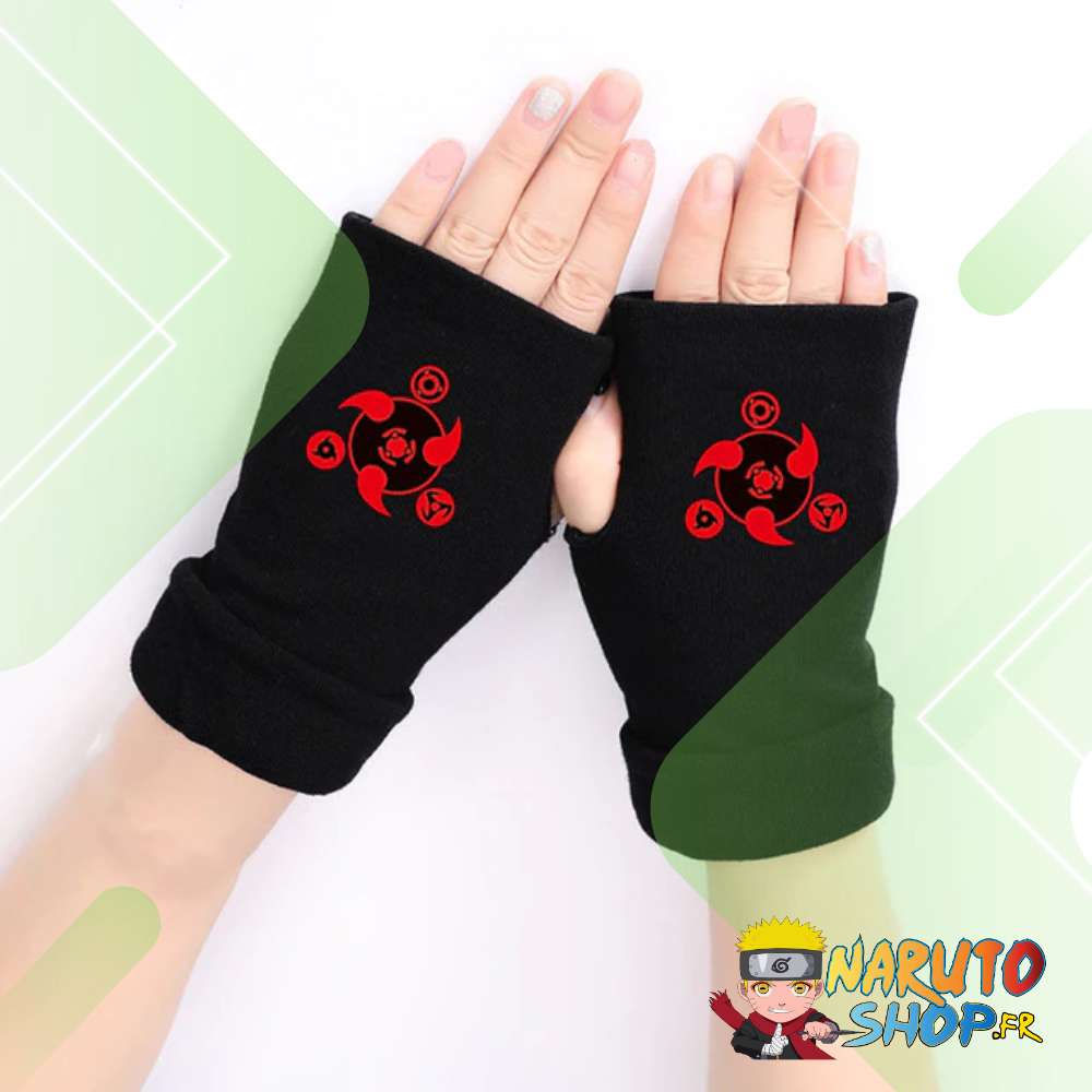 Gants Naruto Fugaku MS au motif Sharingan