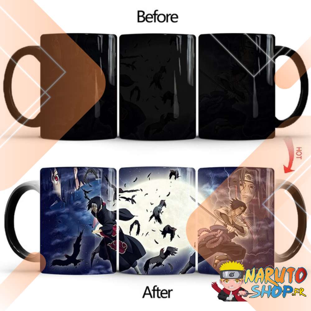 Mug Naruto face-à-face Itachi et Sasuke